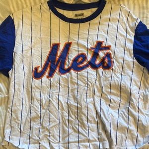 White,blue and orange tee, Size :M